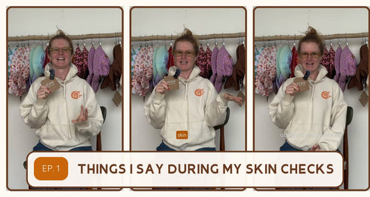 Grace Cooper introducing Things I Say During My Skin Checks, episode one.