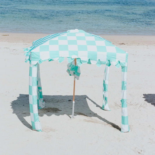 Mint Check Beach Gazebo 2x2m