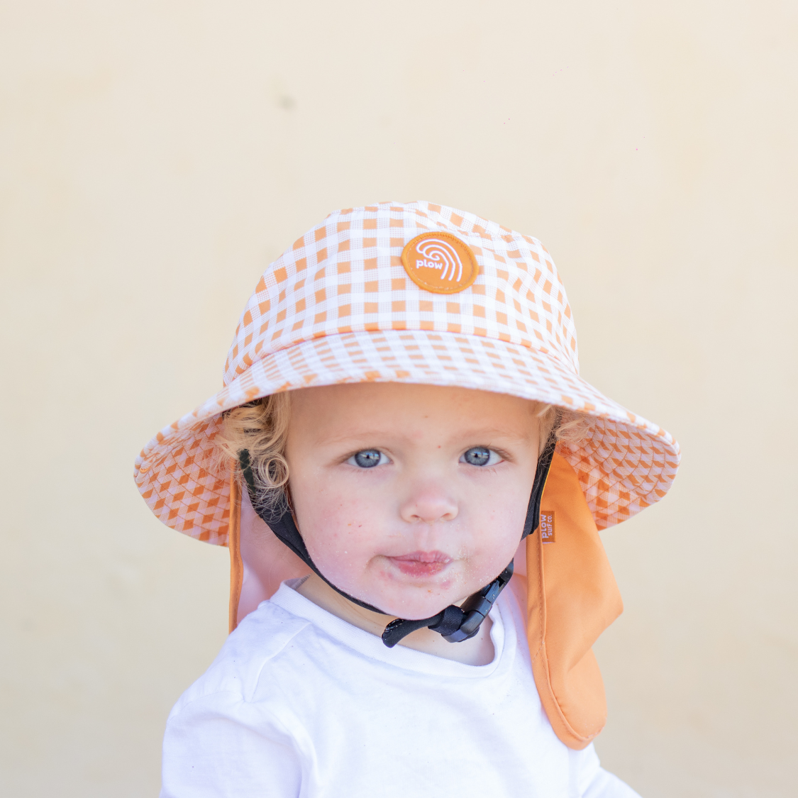 Orange Gingham Surf Hat