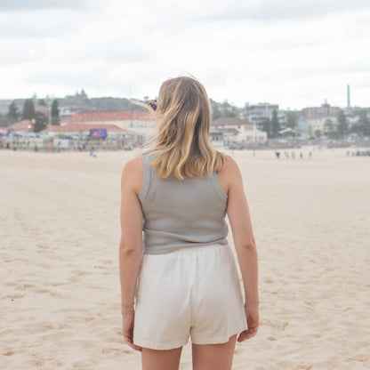 Plow Cropped Tank - Grey