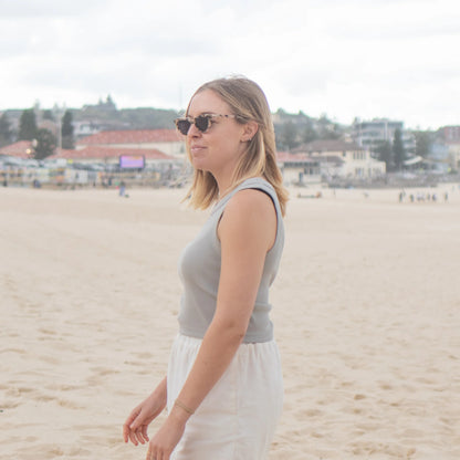 Plow Cropped Tank - Grey